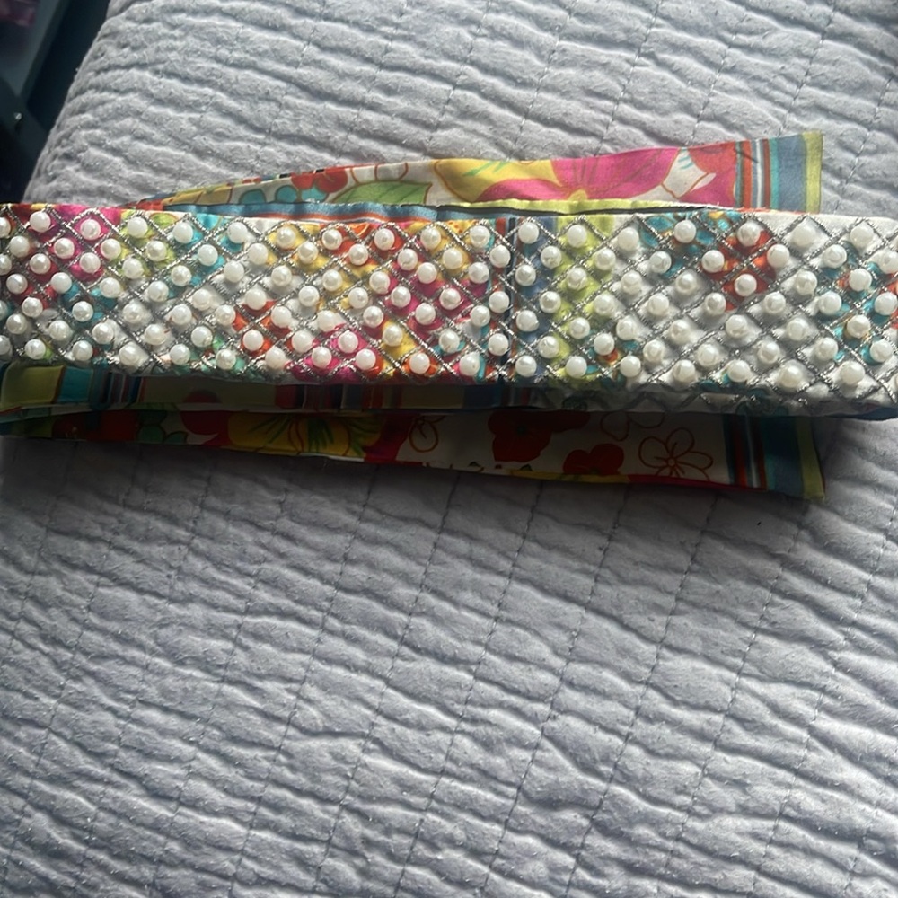 Handmade Pearl Beaded Floral Belt